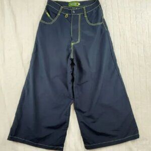 Vintage GAT Gypsies And Thieves Wide Leg Pants 28x25 Blue Wide Leg Y2K 90's Rave
